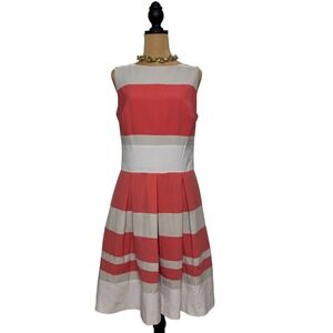 Lauren Ralph Lauren Striped Sleeveless‎ Fit & Flare Dress Size 10
